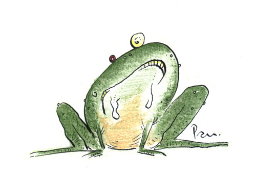 Cartoon of frog